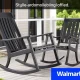 A modern and comfortable Walmart patio chair, an affordable rocking chair, positioned on an inviting outdoor patio.