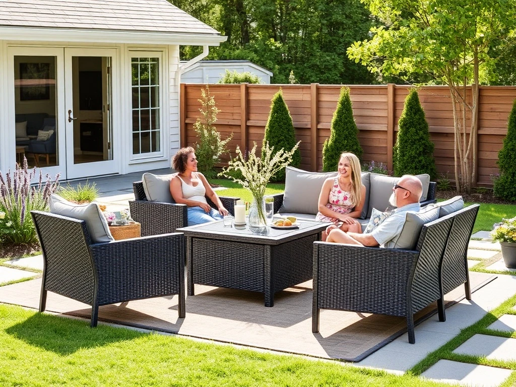A stylish and comfortable Walmart patio set creates an inviting outdoor living space, highlighting an incredible deal.
