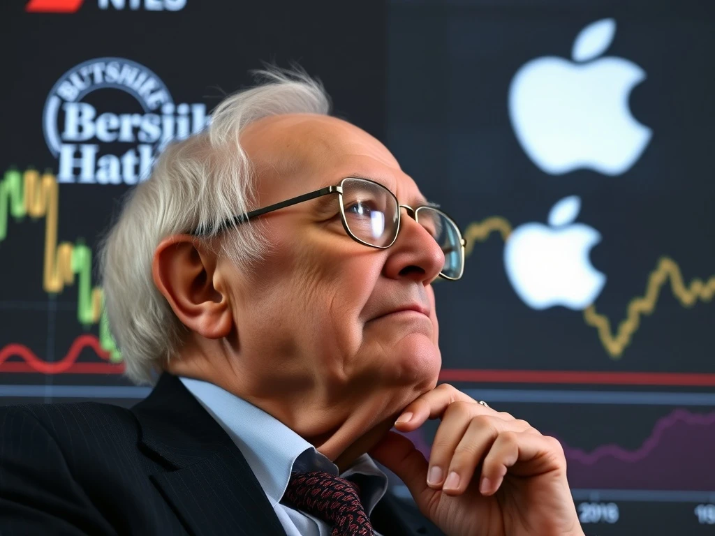 Warren Buffett analyzing stock market trends, illustrating his recent strategic Warren Buffett stock investment decisions.