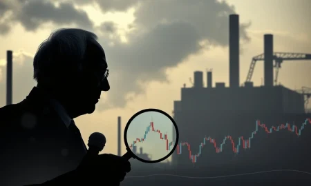An enigmatic image symbolizing Warren Buffett's significant $5 billion investment in a mystery industrial Warren Buffett stock.
