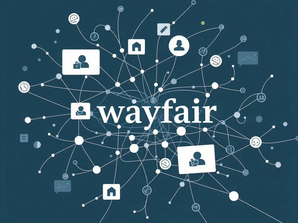 A visual representation of complex Wayfair customer behavior patterns, illustrating the challenges of retention and market adaptation.