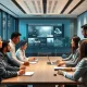 Professionals in a modern Dubai office discussing a high-performance website, symbolizing the strategic shift to a Web Design Dubai Company for digital excellence.