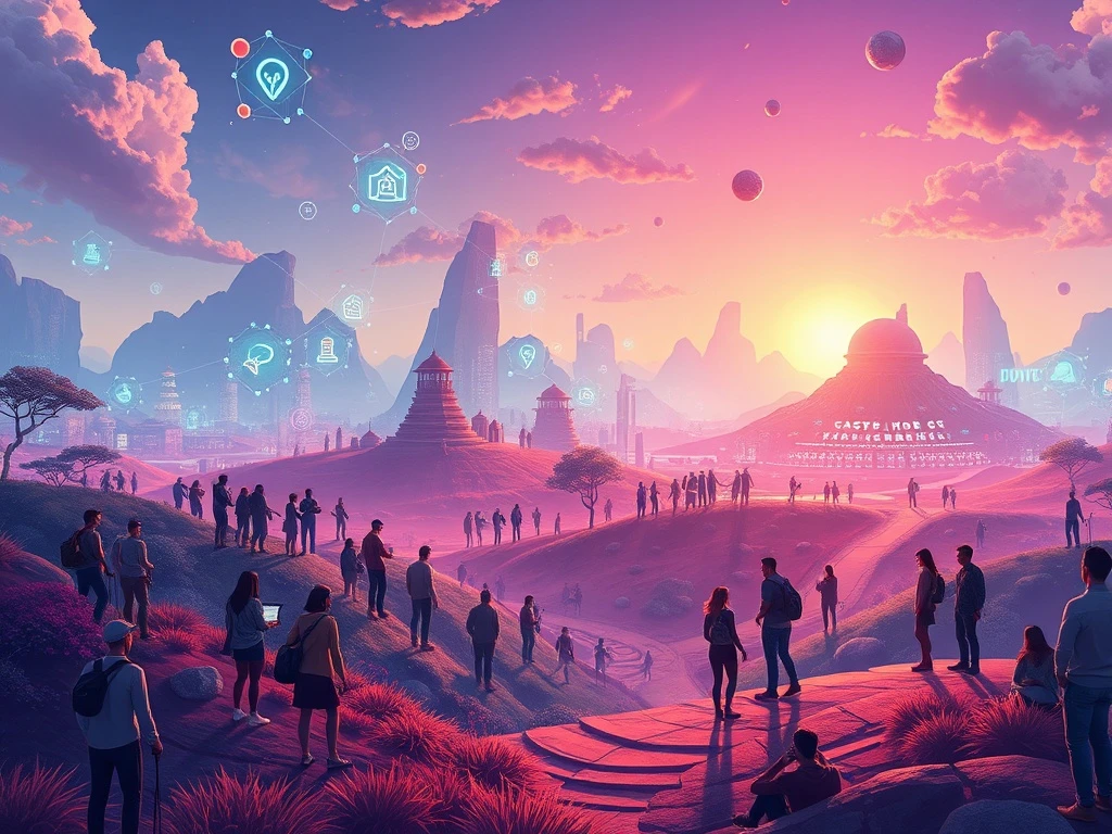 A visual representation of **Web3 and AI** technologies converging to create innovative and connected gaming communities.