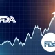 A rising stock chart indicates significant gains for Novo Nordisk following the landmark Wegovy FDA approval, signaling market confidence.