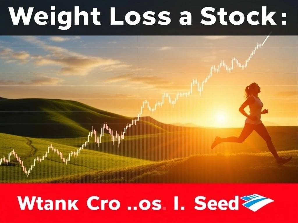 Financial chart illustrating market trends for a weight-loss stock after Bank of America's price target announcement.