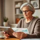 A thoughtful woman reviewing her investments, symbolizing the importance of informed **widow financial planning**.