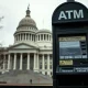 A secure crypto ATM displaying a fraud warning, symbolizing Wisconsin's legislative efforts to prevent crypto ATM scams and protect users.
