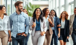 Team participating in workplace walking challenges during office hours