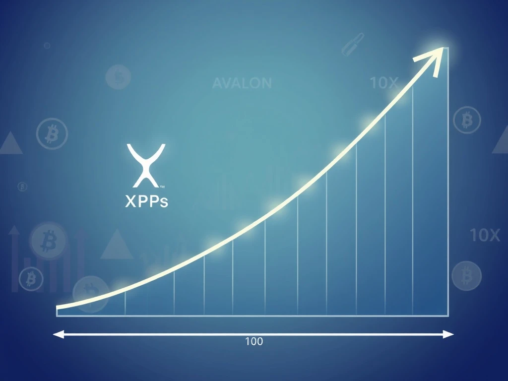 Cryptocurrency investment comparison showing XRP and Avalon X growth potential with market charts