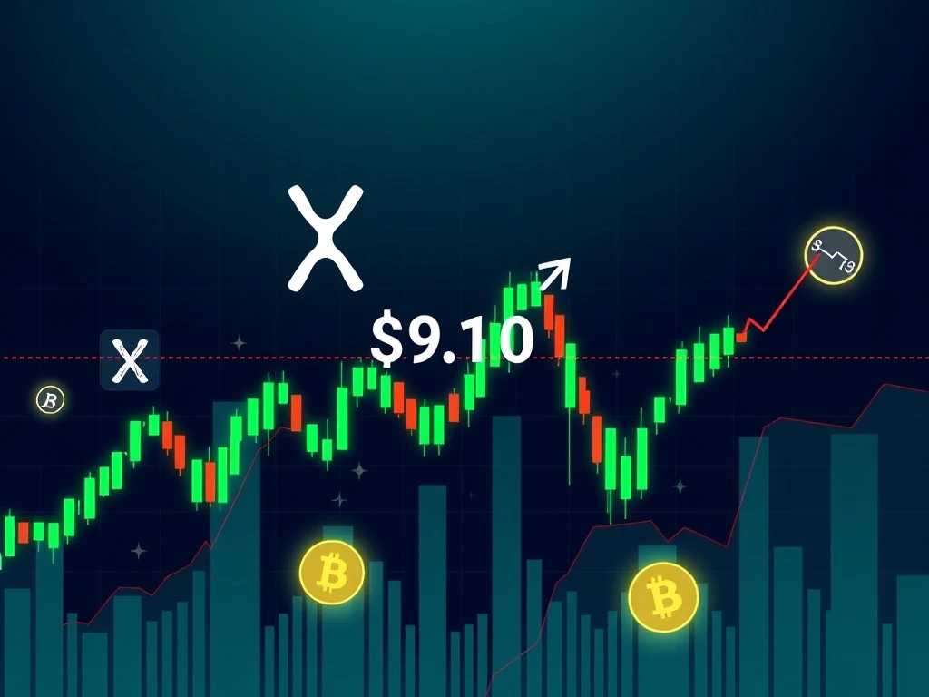 XRP breakout chart showing bullish momentum through critical $3.10 resistance level with institutional indicators