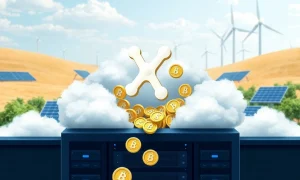XRP cloud mining platform generating passive income through renewable energy sources