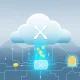 A visual representation of XRP Mining, showing digital coins connecting to a cloud mining platform, symbolizing earning Ripple's digital asset.