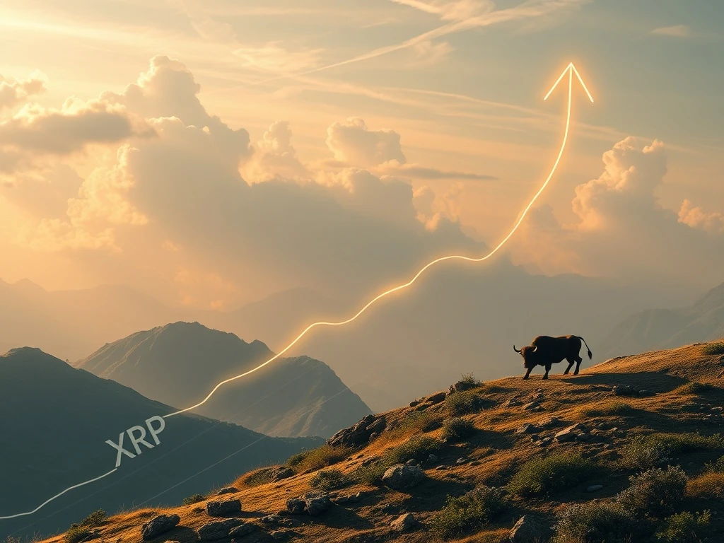A bullish chart illustrating the potential for a significant rise in XRP price towards a $30 target during the current bull cycle.