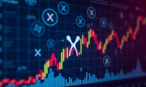 XRP price forecast showing upward trend with cryptocurrency market analysis dashboard