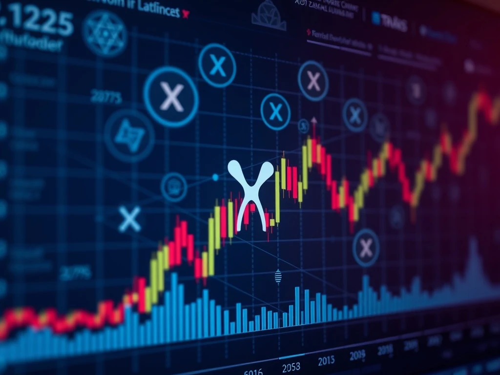 XRP price forecast showing upward trend with cryptocurrency market analysis dashboard