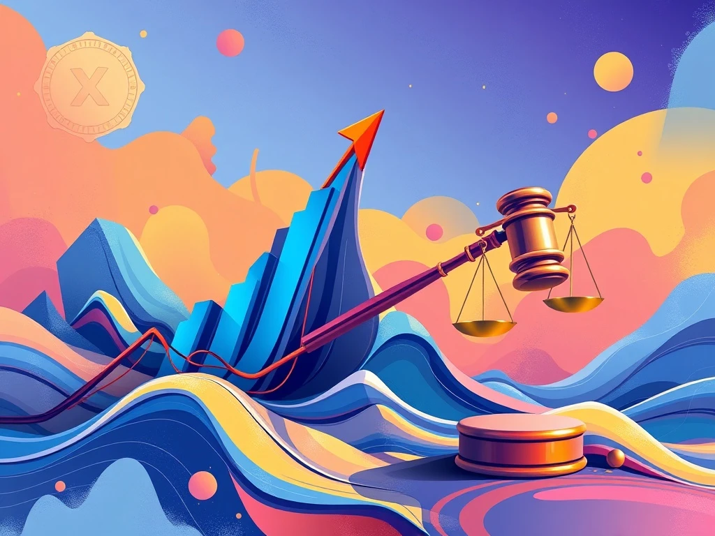 A visual representation of the surging XRP price chart, highlighting increased trading volume and the positive impact of the Ripple lawsuit conclusion.
