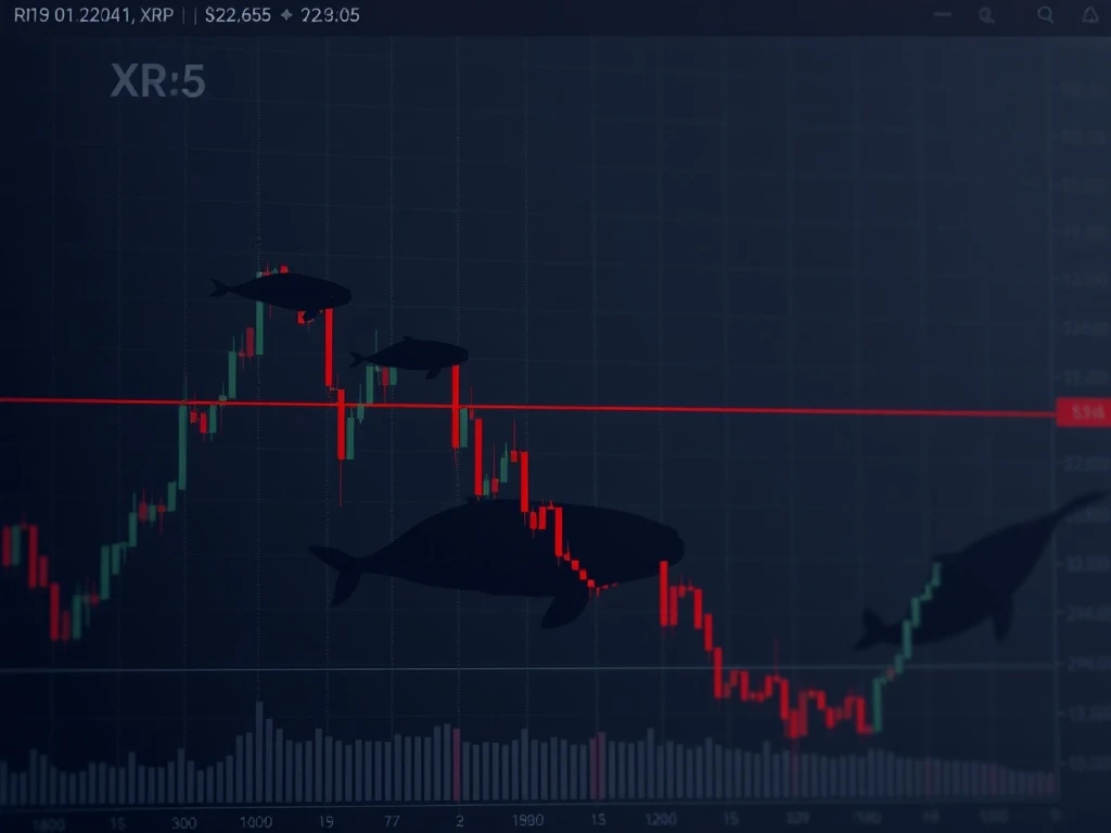 An XRP price chart showing a critical support level at $2.65 and indicating the risk of a significant retrace.