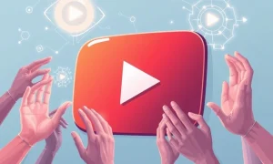 Illustration showing YouTube's AI content policy safeguarding human creativity and authentic storytelling on the platform.