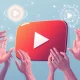 Illustration showing YouTube's AI content policy safeguarding human creativity and authentic storytelling on the platform.