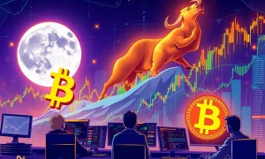 2025 meme coins investment analysis showing MoonBull and BTC Bull growth potential alongside Bitcoin
