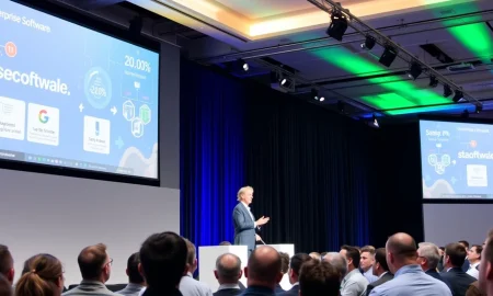 Aaron Levie discussing enterprise software innovation at StockPil Disrupt 2025 conference