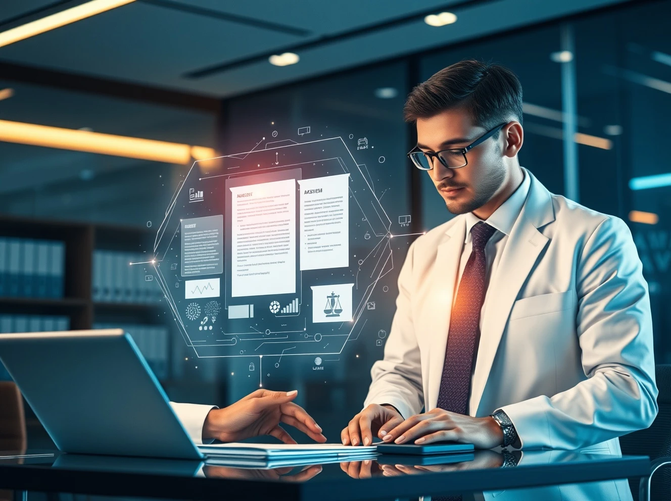 Agentic AI system collaborating with lawyers on complex legal case analysis and decision-making