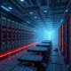 AI crypto mining facility integrating renewable energy solutions for sustainable blockchain operations