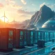 AI-driven cloud mining operations optimizing cryptocurrency passive income with renewable energy integration