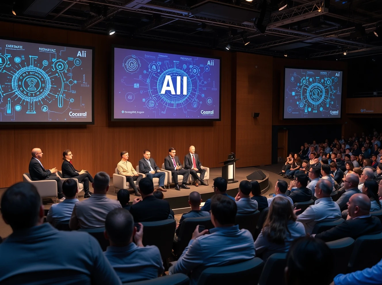 Tech leaders discussing AI era transformation strategies at StockPil Disrupt 2025 conference