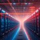 Massive AI infrastructure powering the artificial intelligence revolution with data centers and cloud networks
