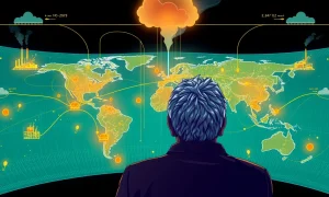 AI pollution tracking system monitoring global emissions and PM2.5 sources through Climate Trace technology