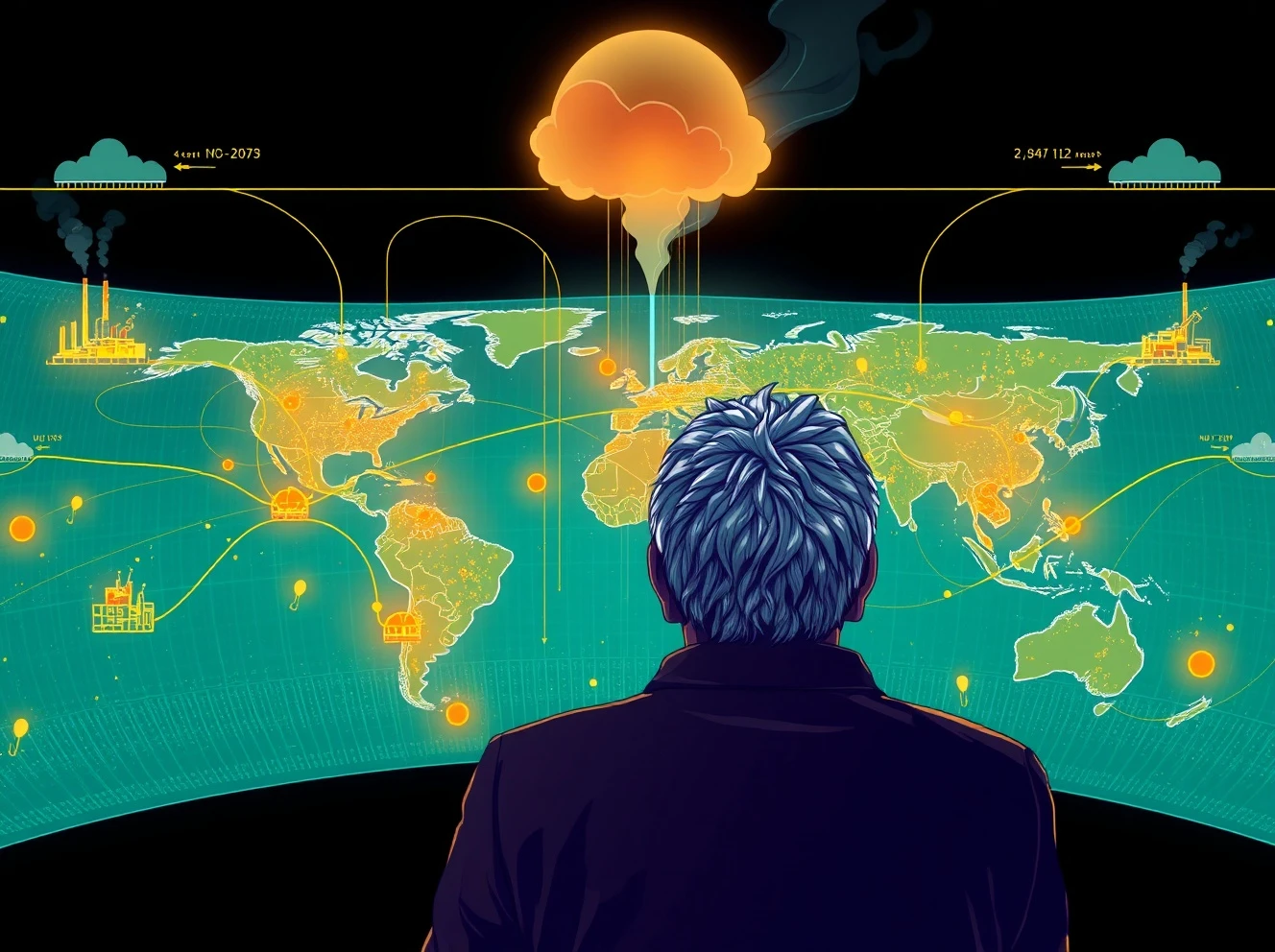 AI pollution tracking system monitoring global emissions and PM2.5 sources through Climate Trace technology