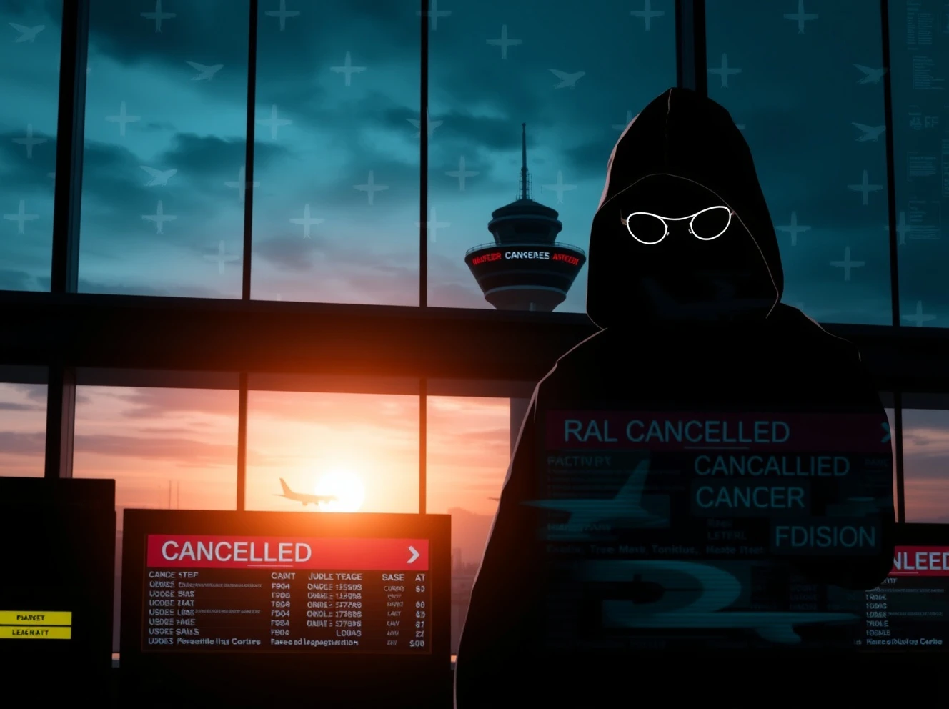 Ransomware attack disrupting airline operations with canceled flights and security alerts