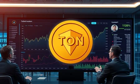 Strategic TON treasury management dashboard showing Telegram ecosystem integration and investment analytics