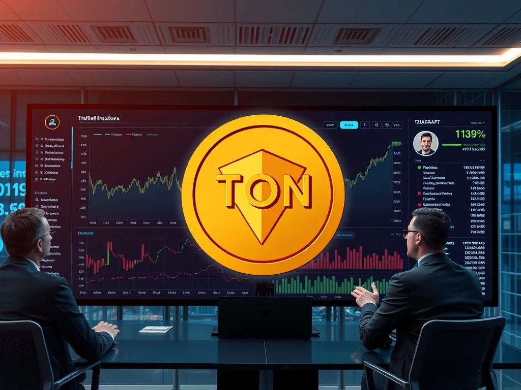 Strategic TON treasury management dashboard showing Telegram ecosystem integration and investment analytics