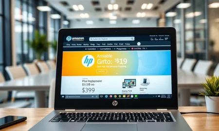 Amazon HP laptop deal showing premium computer at massive $680 discount for business users