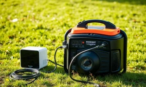 Amazon portable generator providing emergency backup power during outage