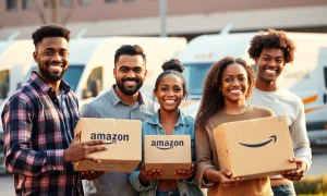 Amazon Prime service delivering packages to diverse American communities with efficient logistics