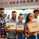 Amazon Prime service delivering packages to diverse American communities with efficient logistics