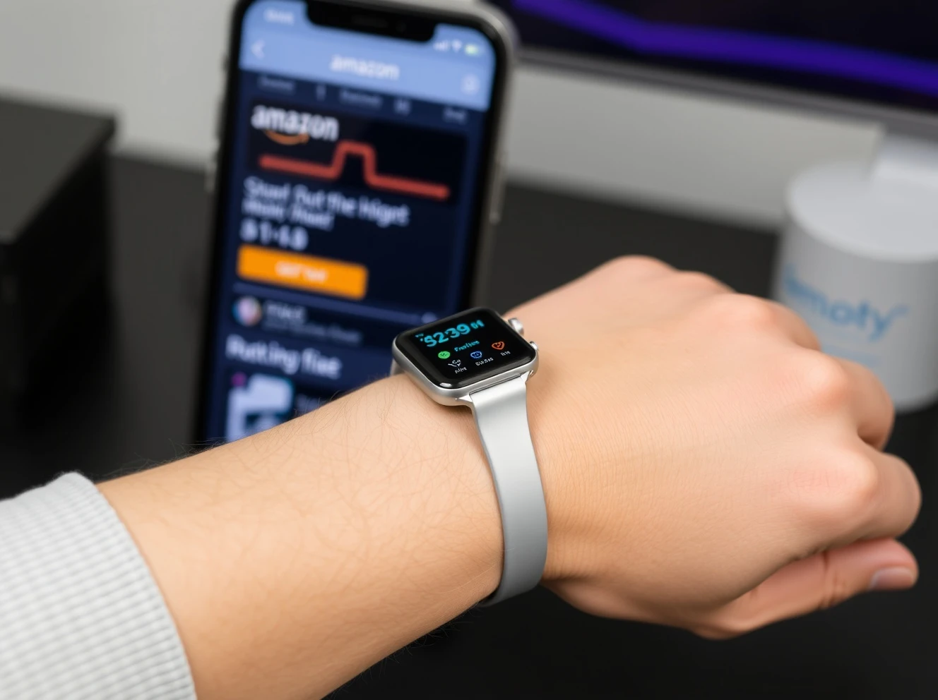 Amazon smartwatch deal showing premium wearable technology at affordable $30 price