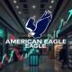 American Eagle stock performance chart showing dramatic 35% surge after celebrity collaborations and strong earnings report