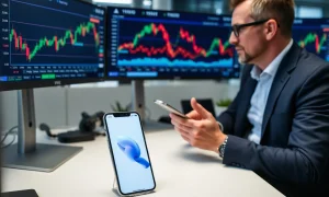 Financial analyst reviewing Apple stock price target upgrades for iPhone 17 launch