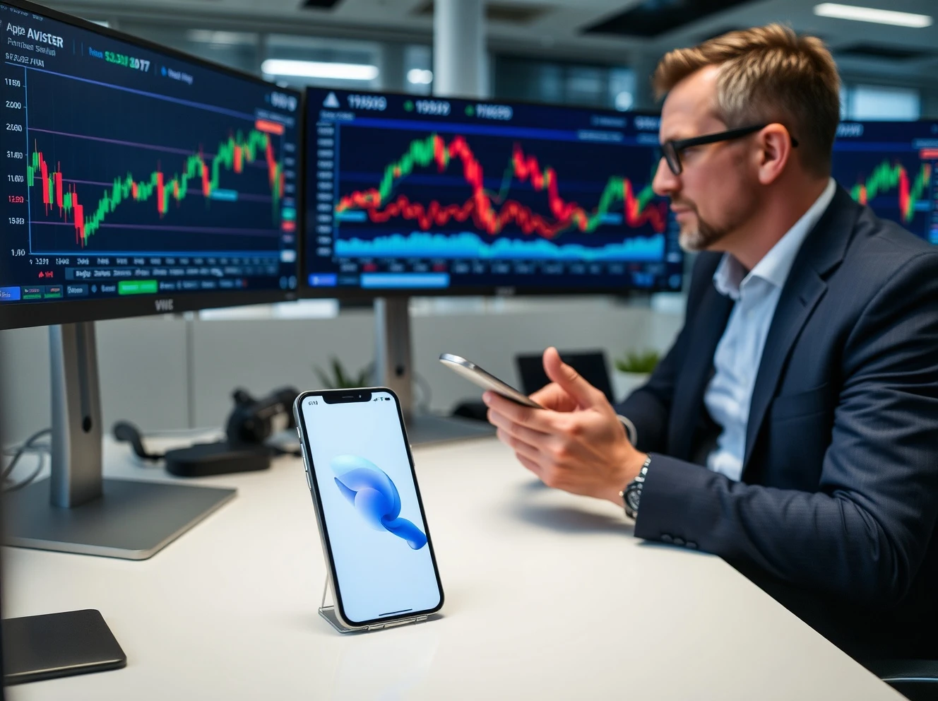 Financial analyst reviewing Apple stock price target upgrades for iPhone 17 launch