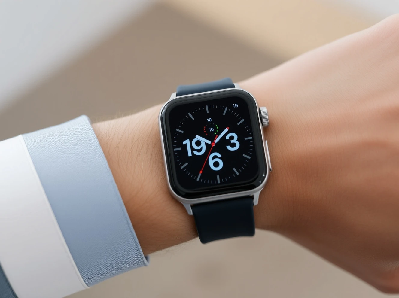 Apple Watch SE 3 displaying health metrics and always-on screen features