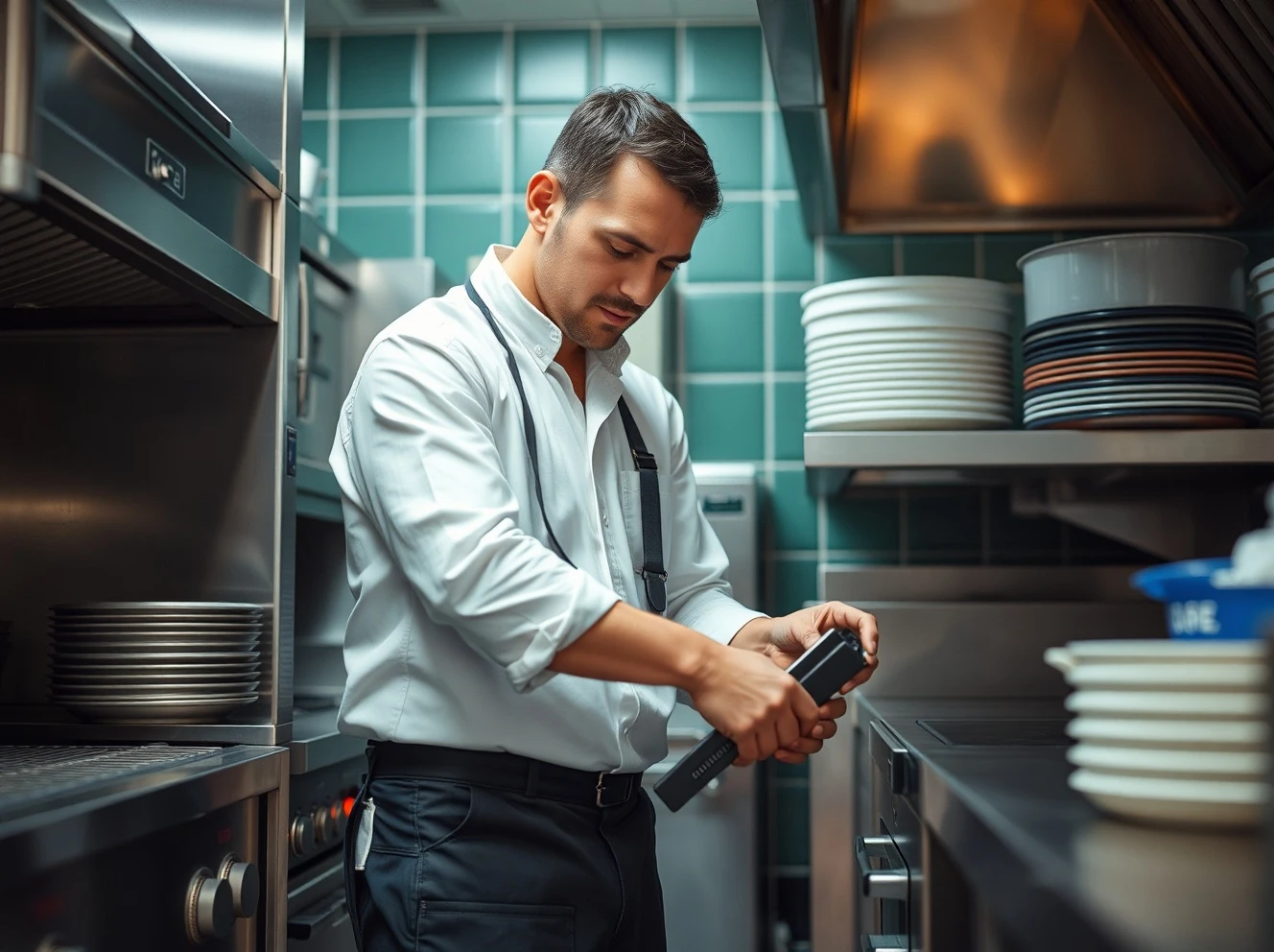 Professional appliance repair technician ensuring business continuity through reliable equipment maintenance