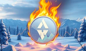 Arctic Pablo Coin burning process with market charts showing investment growth potential