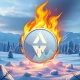 Arctic Pablo Coin burning process with market charts showing investment growth potential