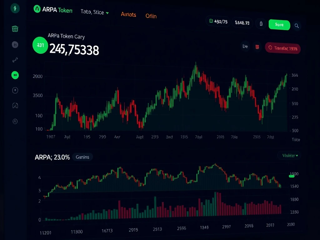 ARPA cryptocurrency price surge analysis showing volatile market movements and trading patterns