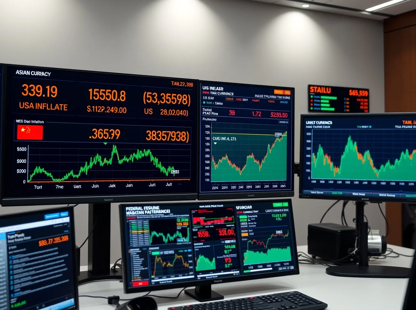 Asian Forex Market analysis showing currency fluctuations amid US rate cut expectations and China economic data