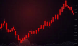 AUCTION cryptocurrency catastrophic price collapse showing extreme market volatility and bearish trend